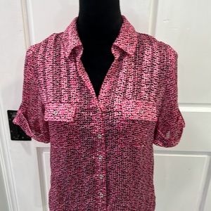 CB established suze Sm button up shirt, short sleeve, top excellent condition